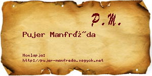Pujer Manfréda névjegykártya